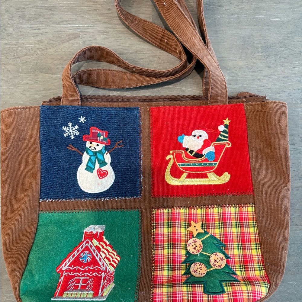 Kim Rogers Festive Patchwork Tote Bag - Brown